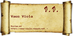 Vass Viola névjegykártya